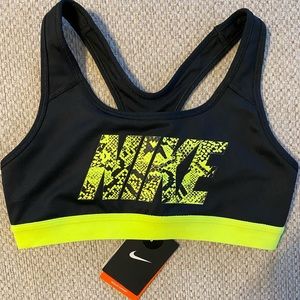 NWT Nike Pro Dri Fit Sports Bra - Yellow Neon Snake PythonPrint